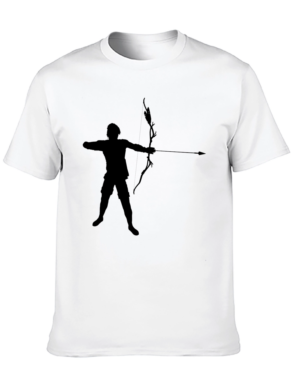 Archer Silhouette Black T-Shirt - Mens Crew Neck Tee