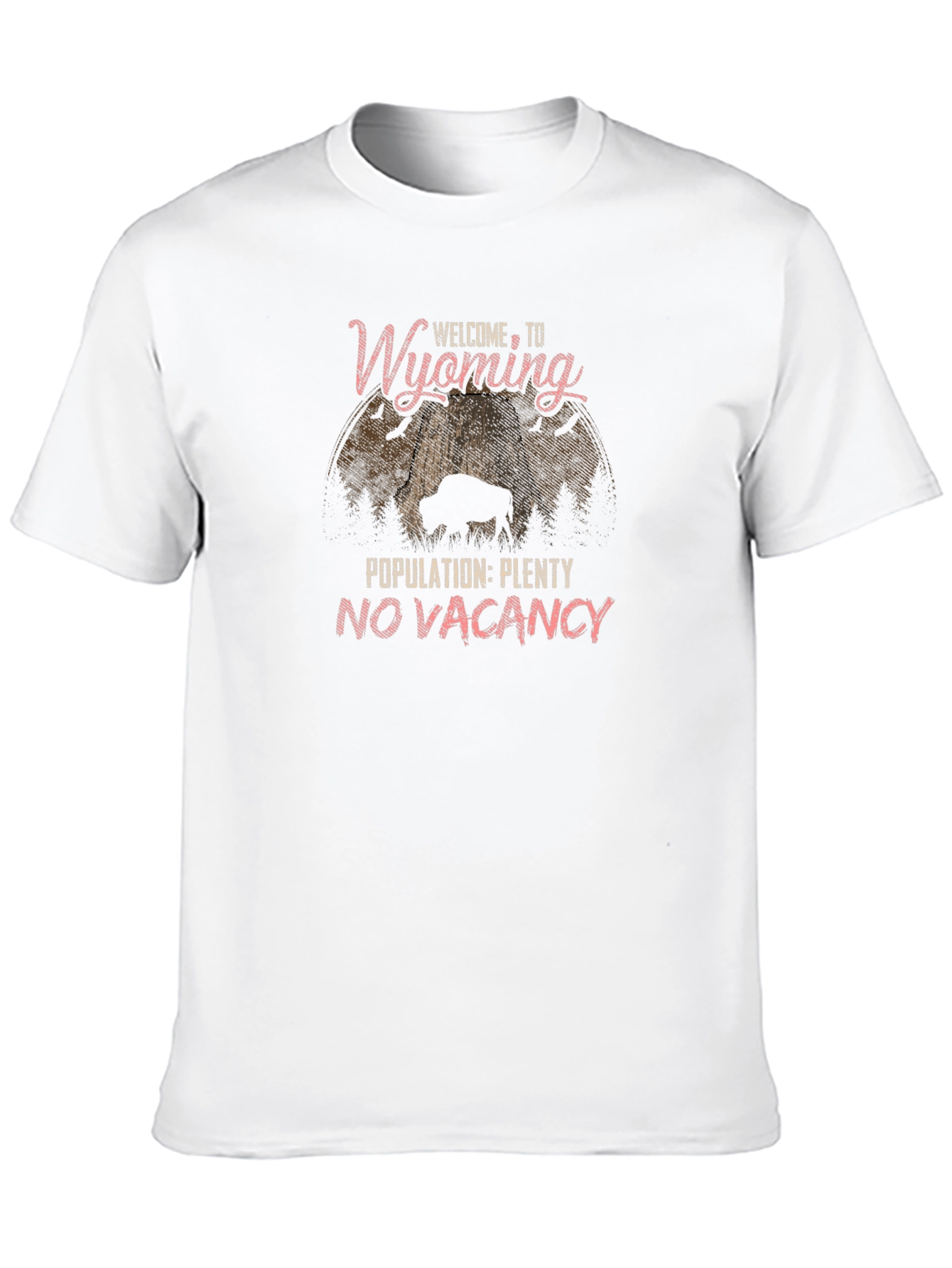 Wyoming T-Shirt: Welcome to Wyoming Population Plenty No Vacancy