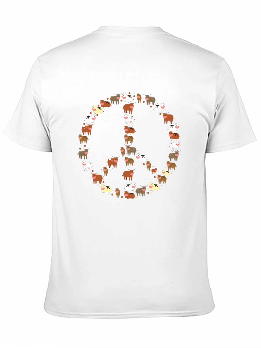 Peace Sign Highland Cow T-Shirt