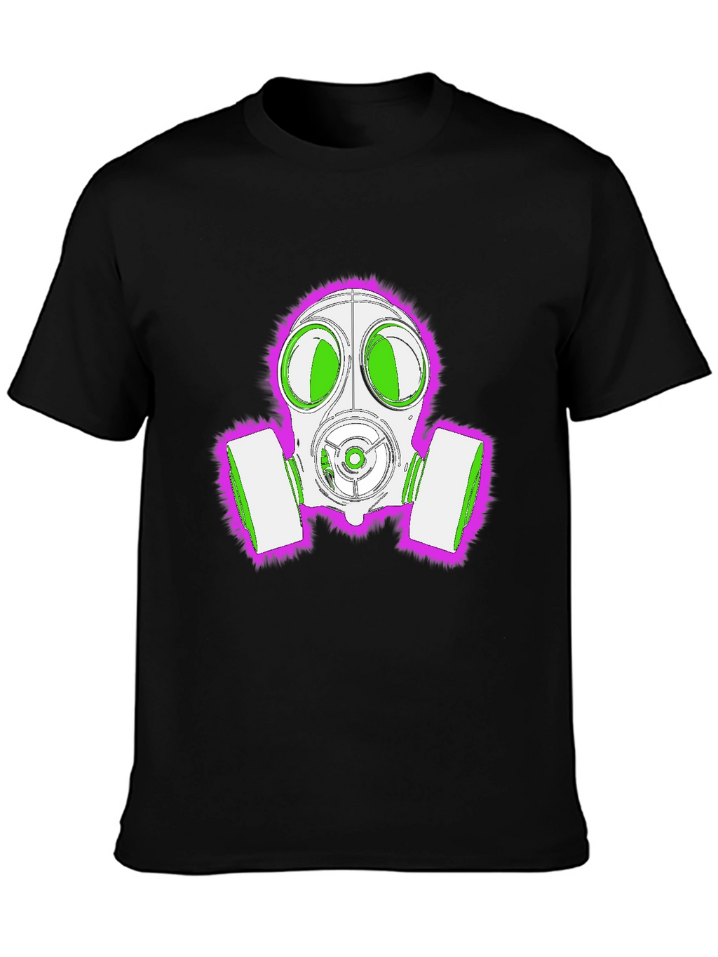 Gas Mask Graphic Tee - Bold Neon Design