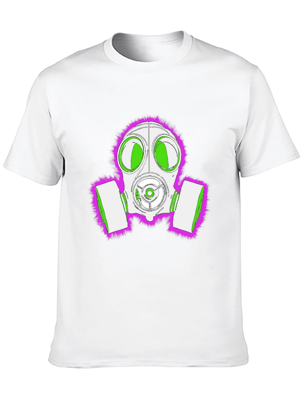 Gas Mask Graphic Tee - Bold Neon Design
