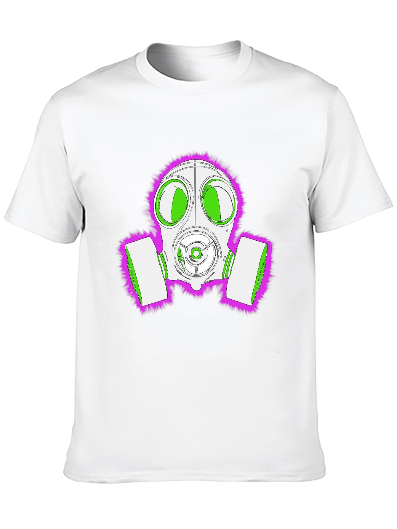 Gas Mask Graphic Tee - Bold Neon Design