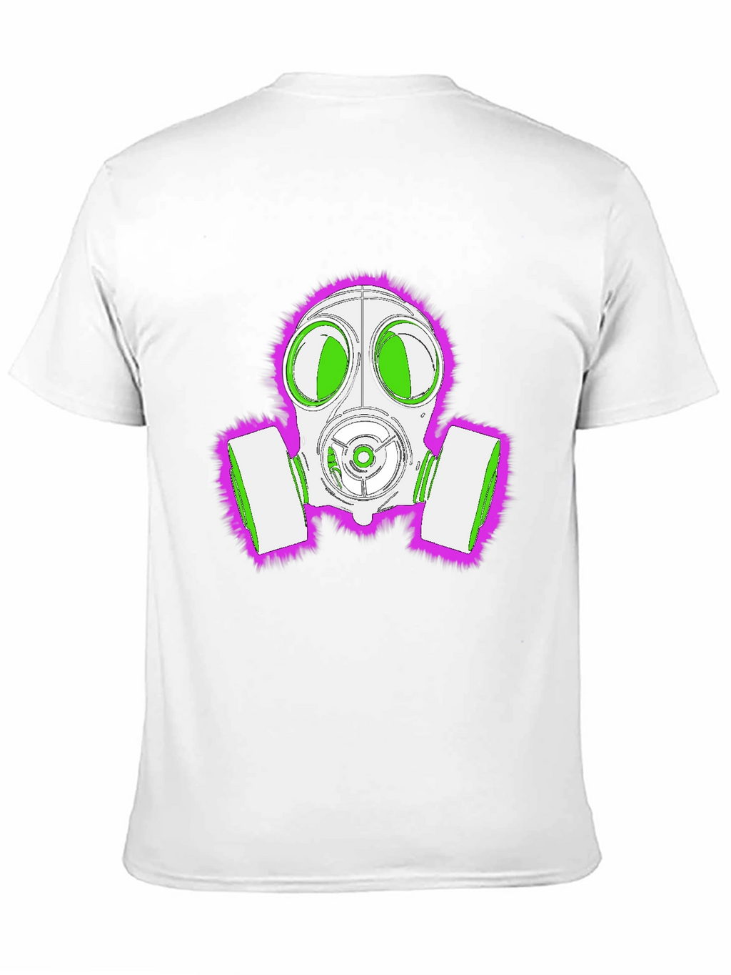 Gas Mask Graphic Tee - Bold Neon Design