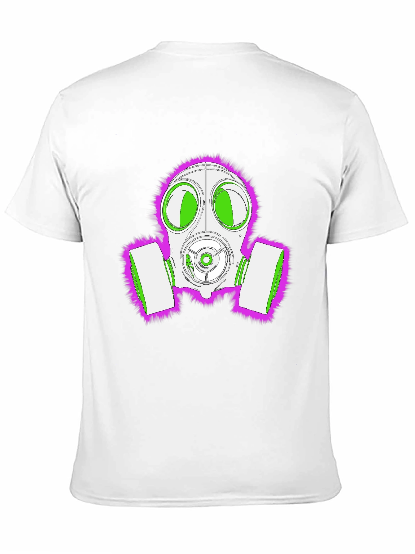 Gas Mask Graphic Tee - Bold Neon Design