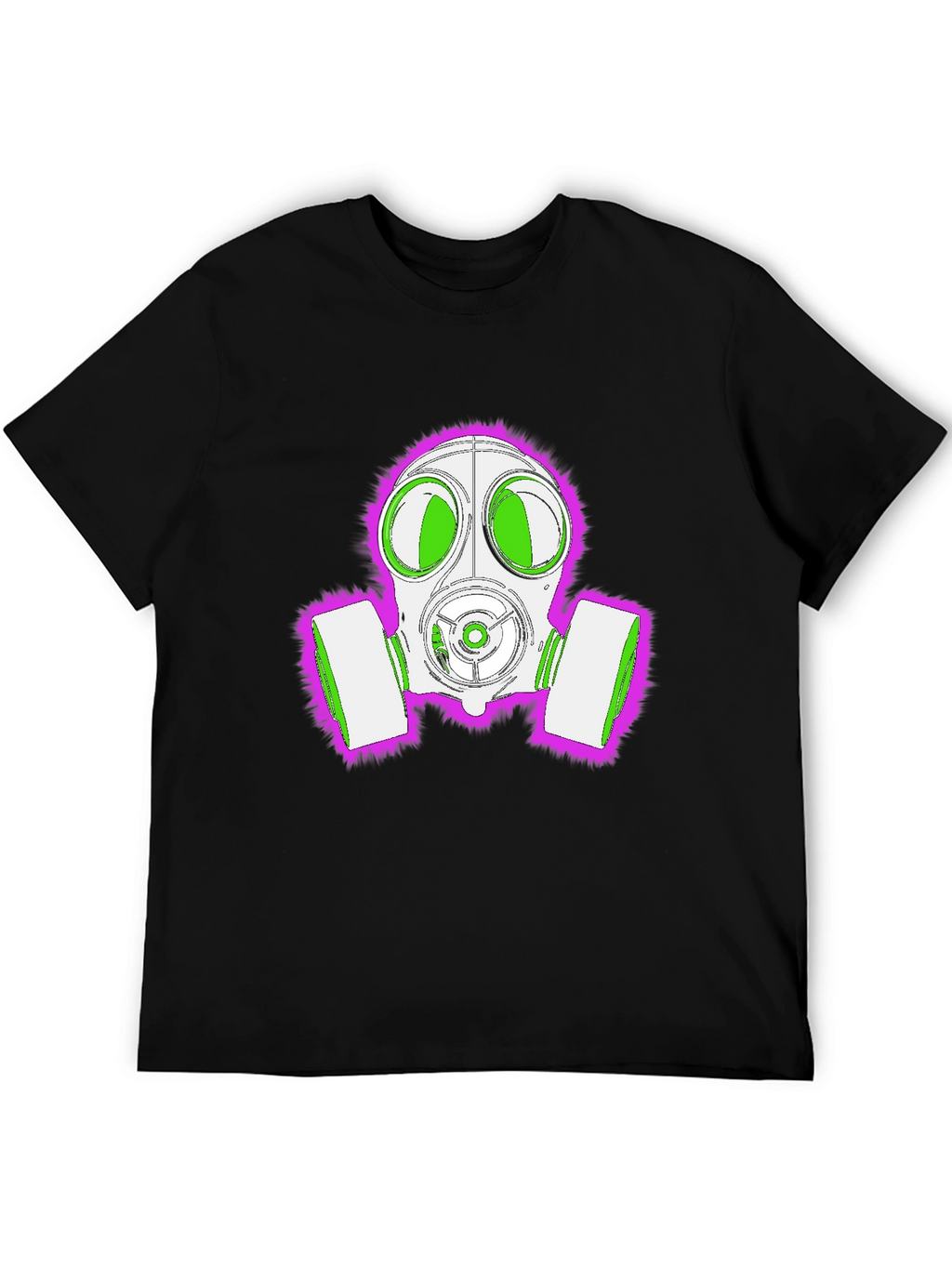 Gas Mask Graphic Tee - Bold Neon Design