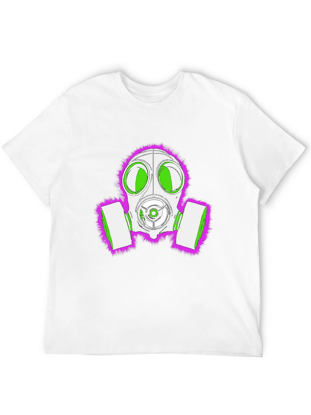 Gas Mask Graphic Tee - Bold Neon Design