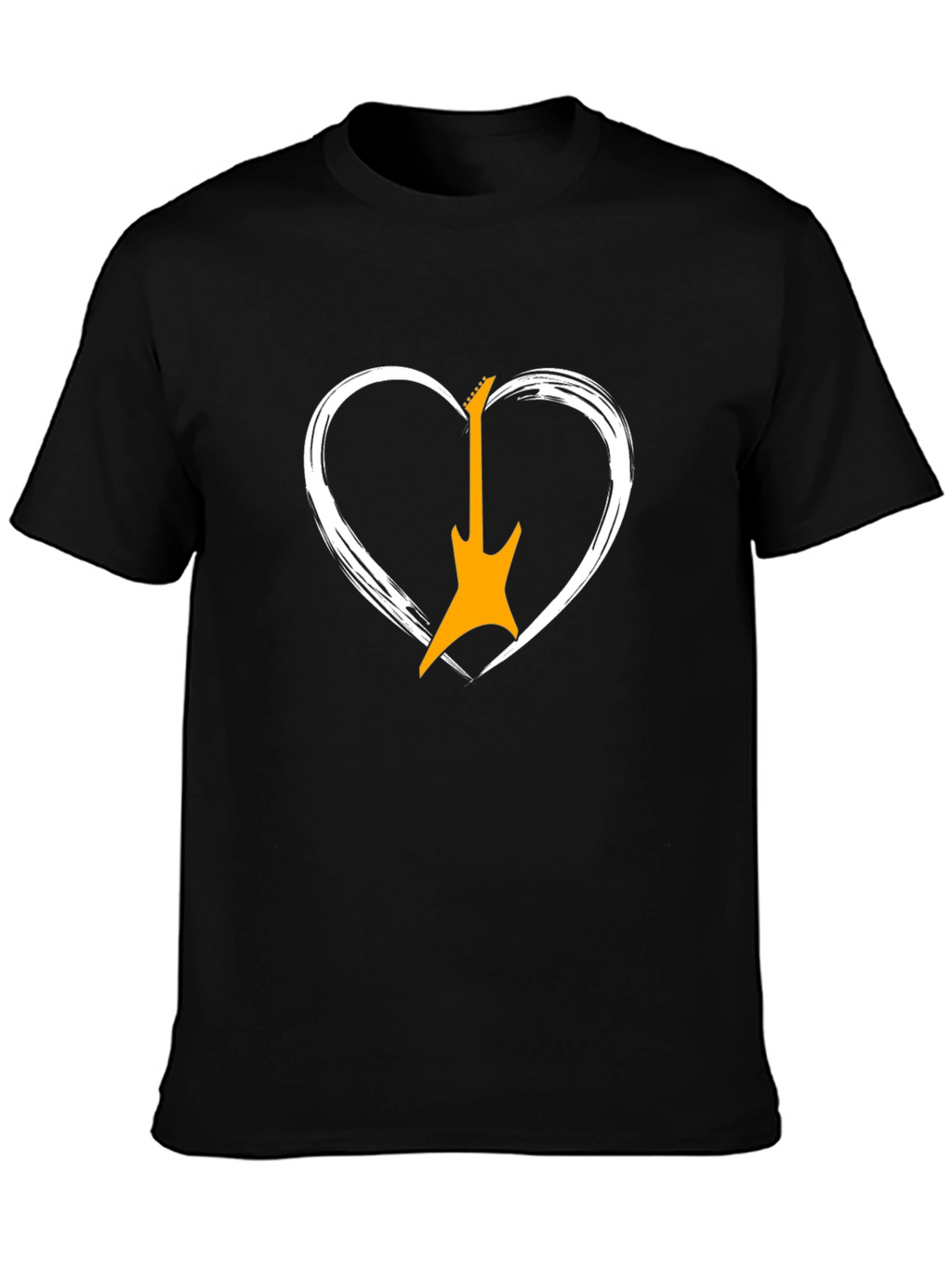 Guitar Heart Graphic Tee - Rocker Style