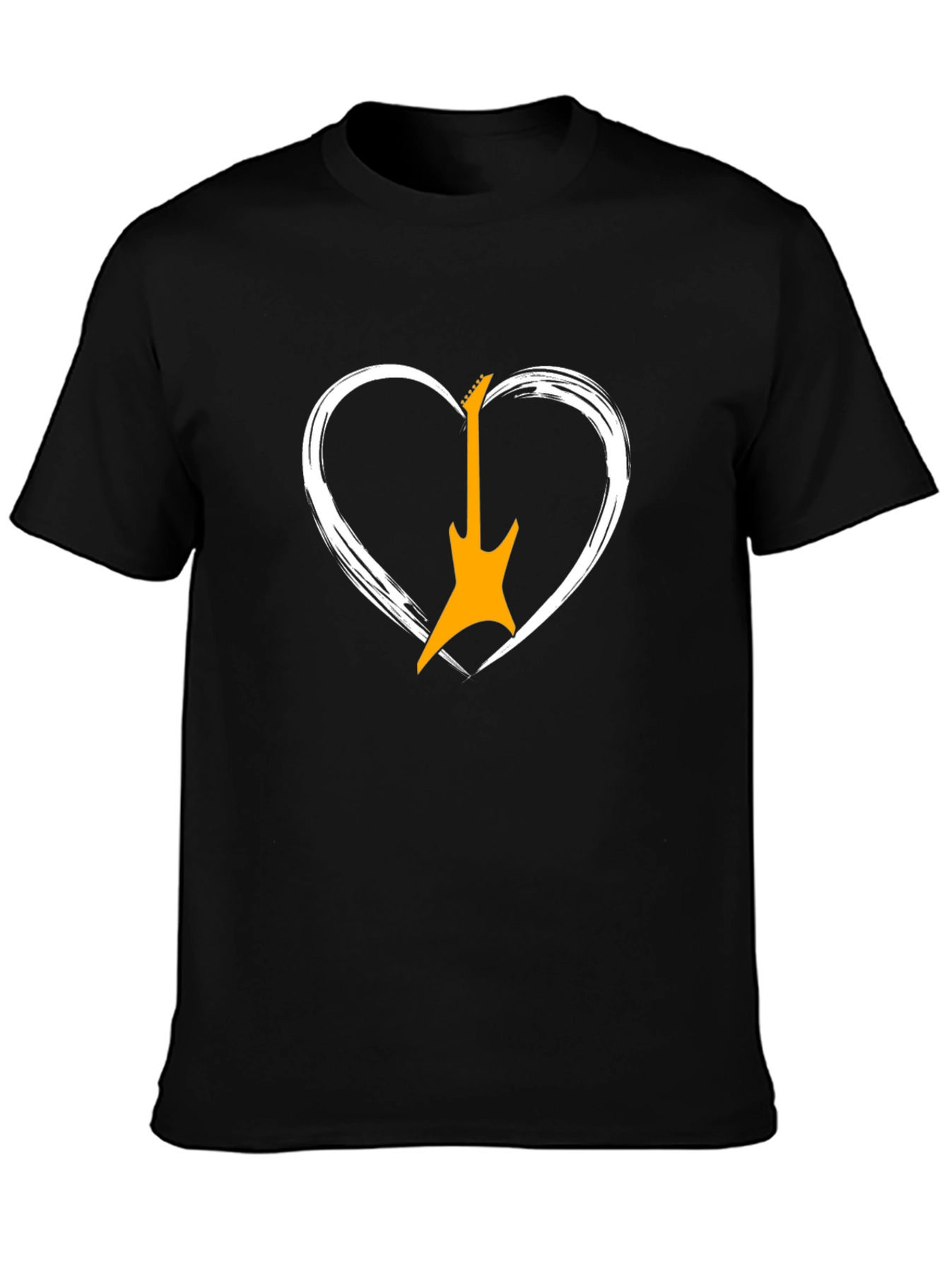 Guitar Heart Graphic Tee - Rocker Style