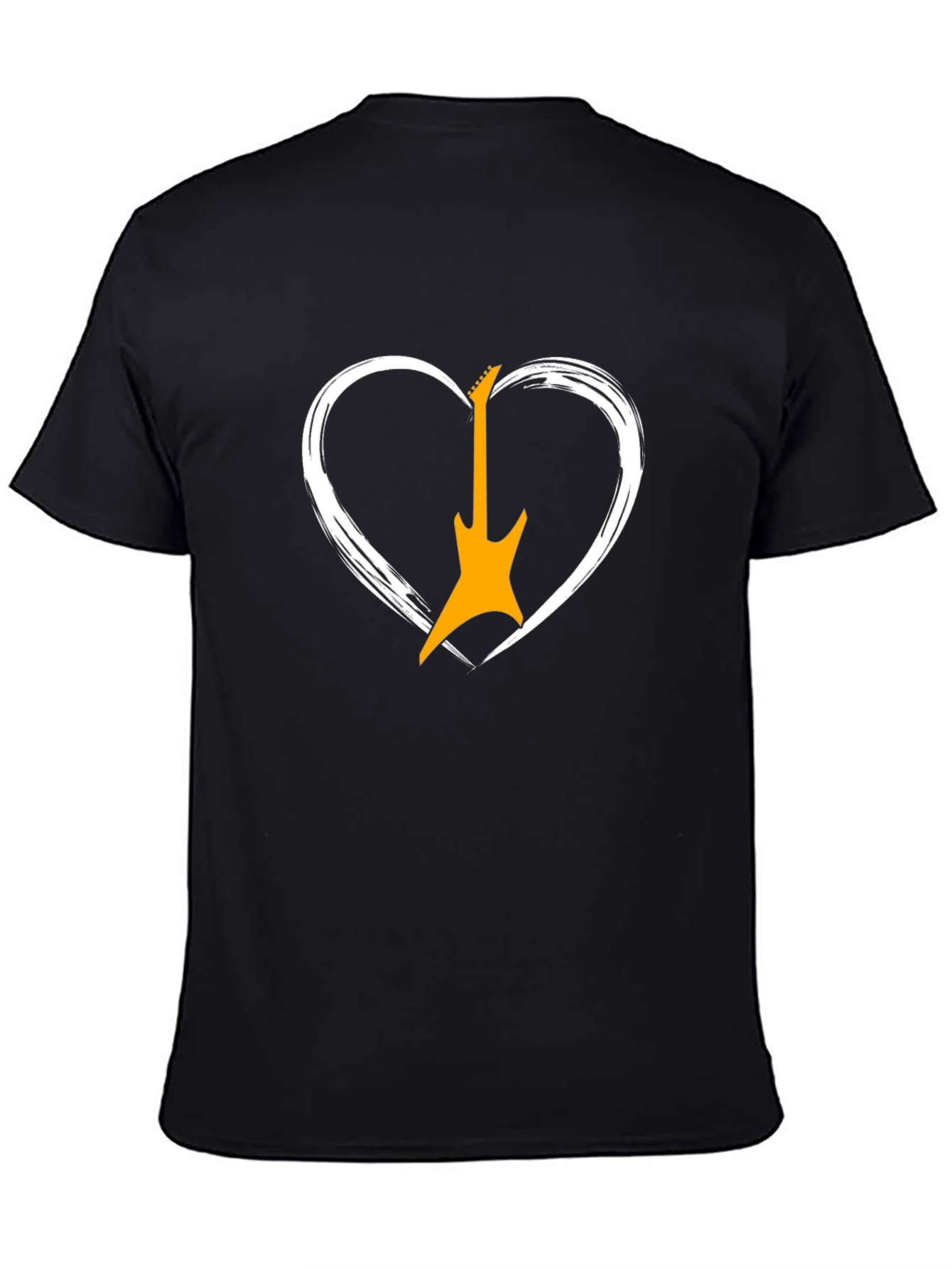 Guitar Heart Graphic Tee - Rocker Style