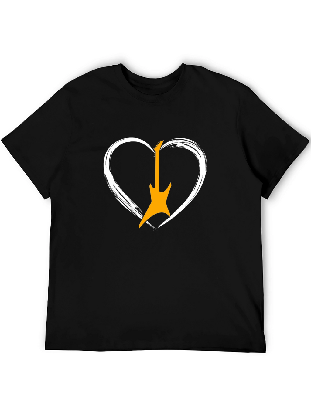 Guitar Heart Graphic Tee - Rocker Style