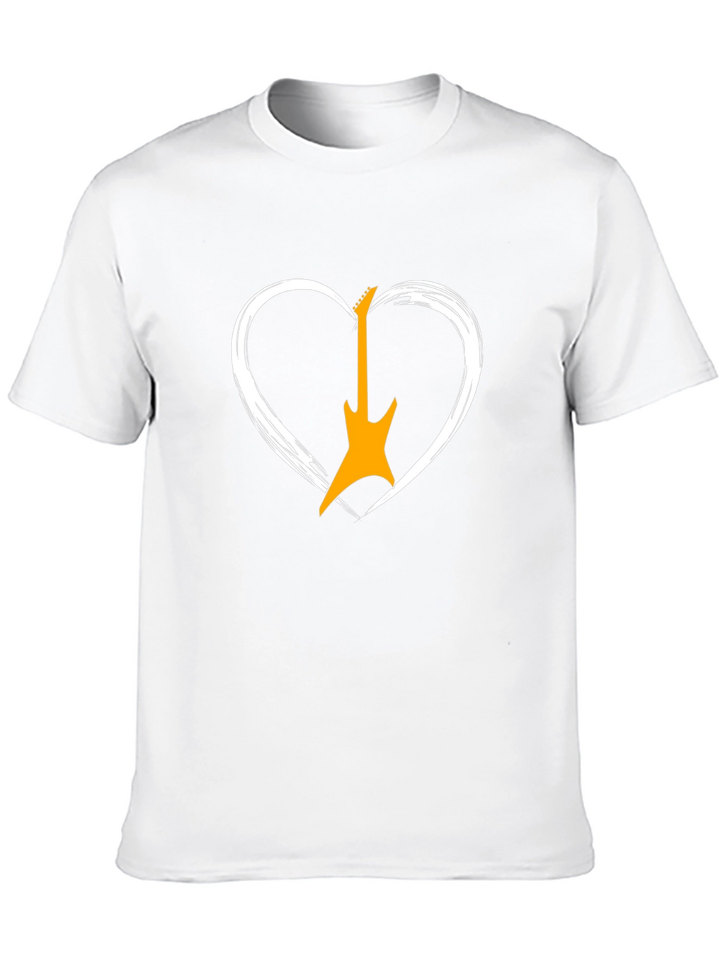 Guitar Heart Graphic Tee - Rocker Style