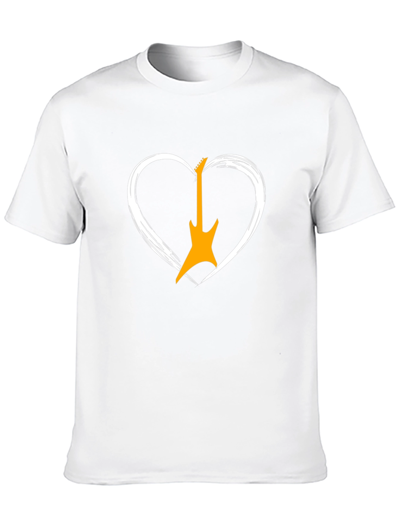 Guitar Heart Graphic Tee - Rocker Style