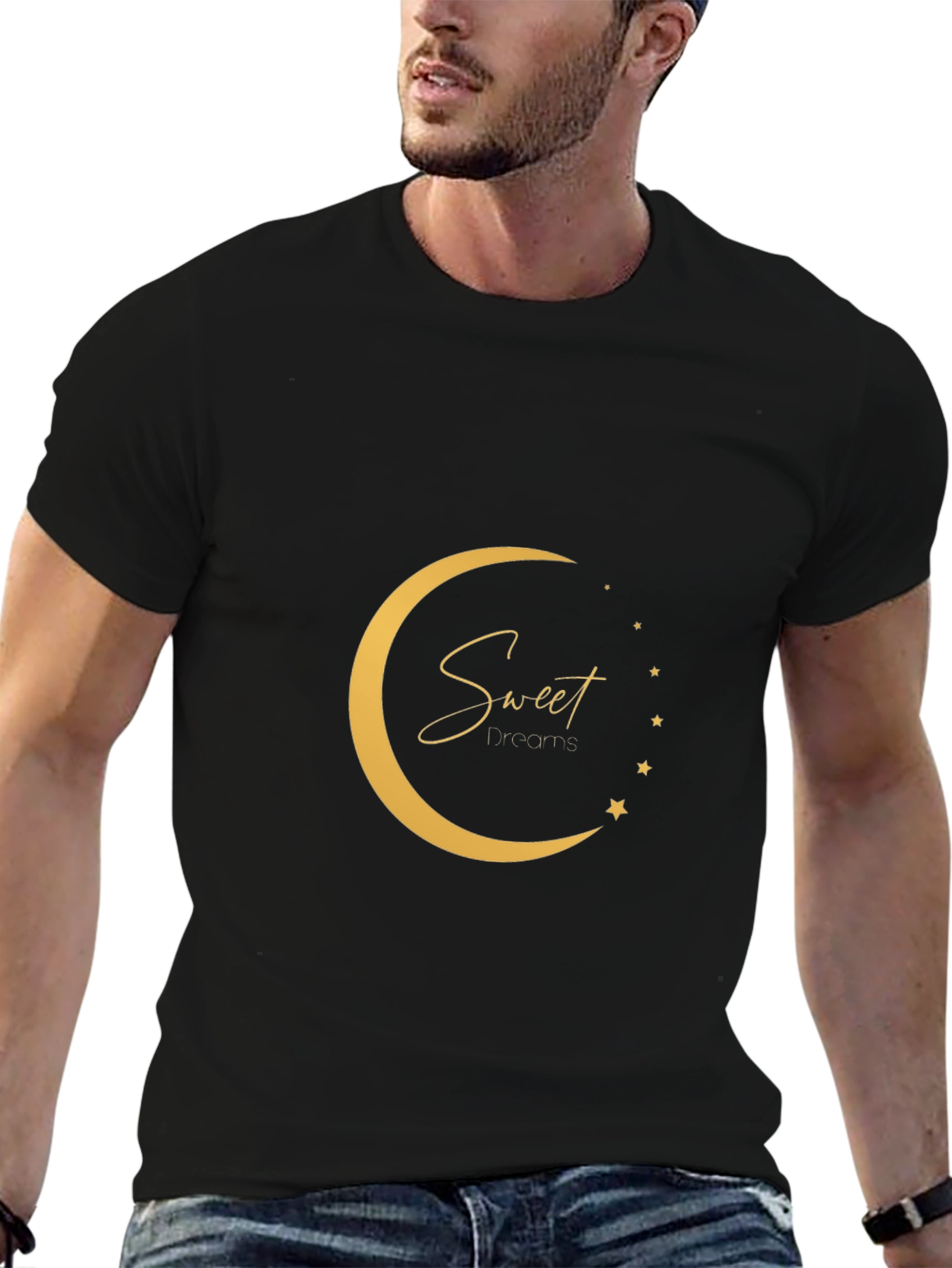 Sweet Dreams Graphic Tee - Black Cotton Comfort