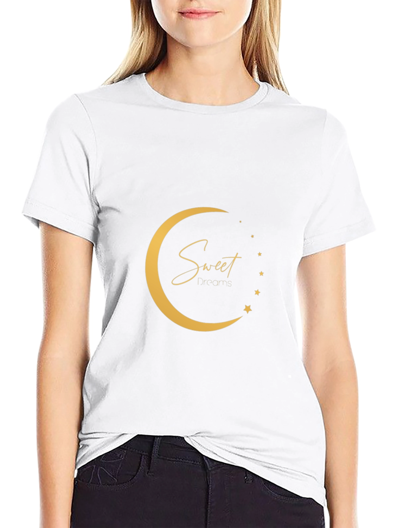 Sweet Dreams Graphic Tee - Black Cotton Comfort