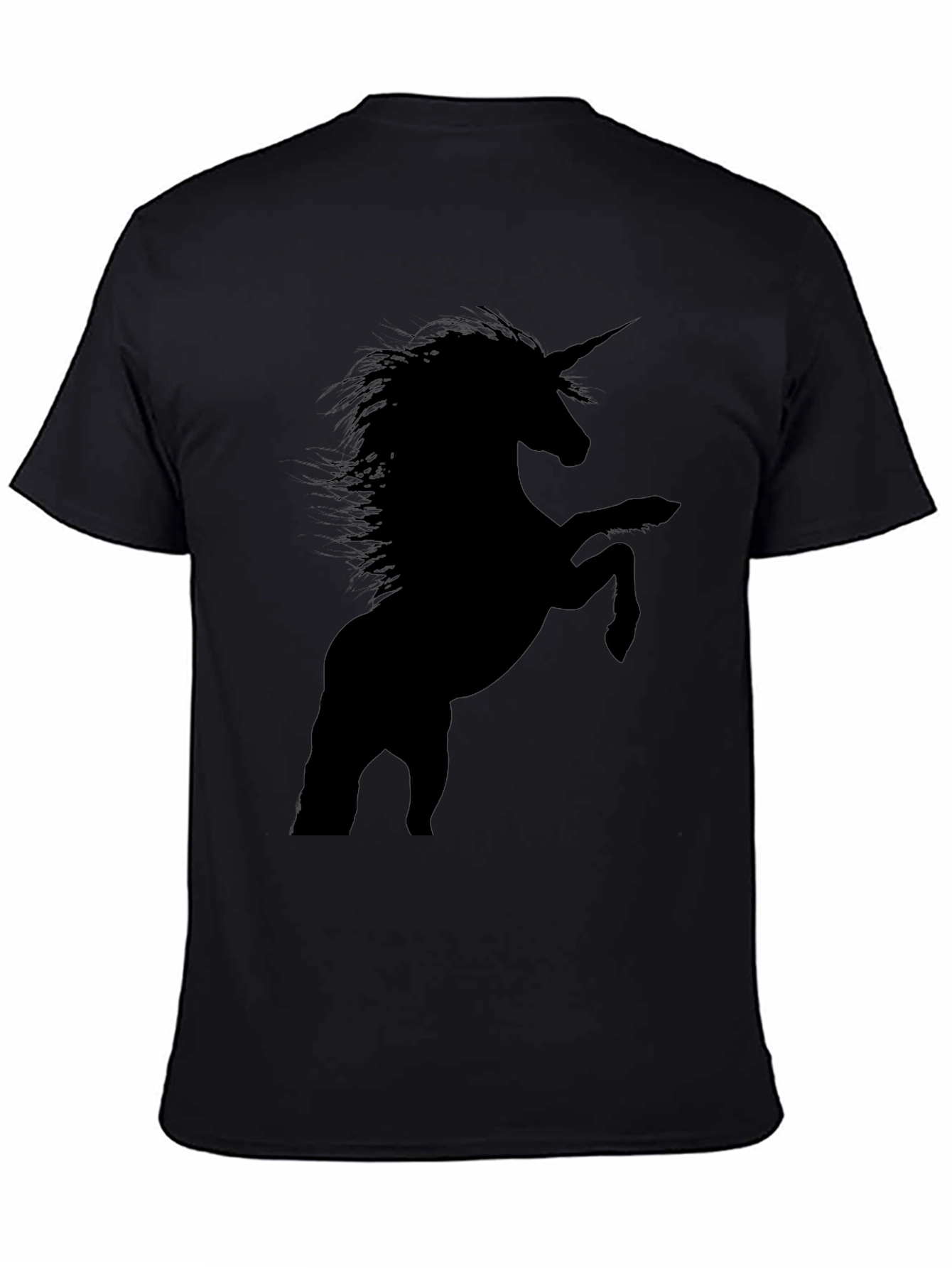 Unicorn Silhouette Graphic Tee - Mens Black T-Shirt