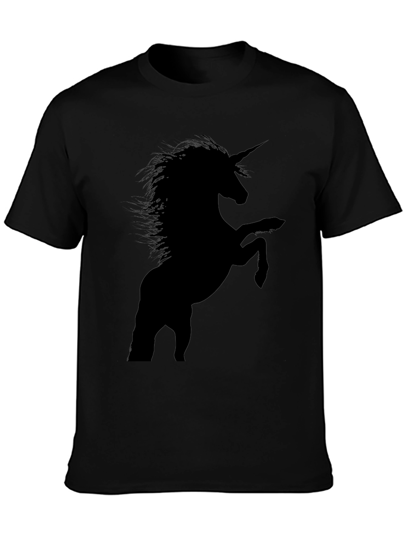 Unicorn Silhouette Graphic Tee - Mens Black T-Shirt