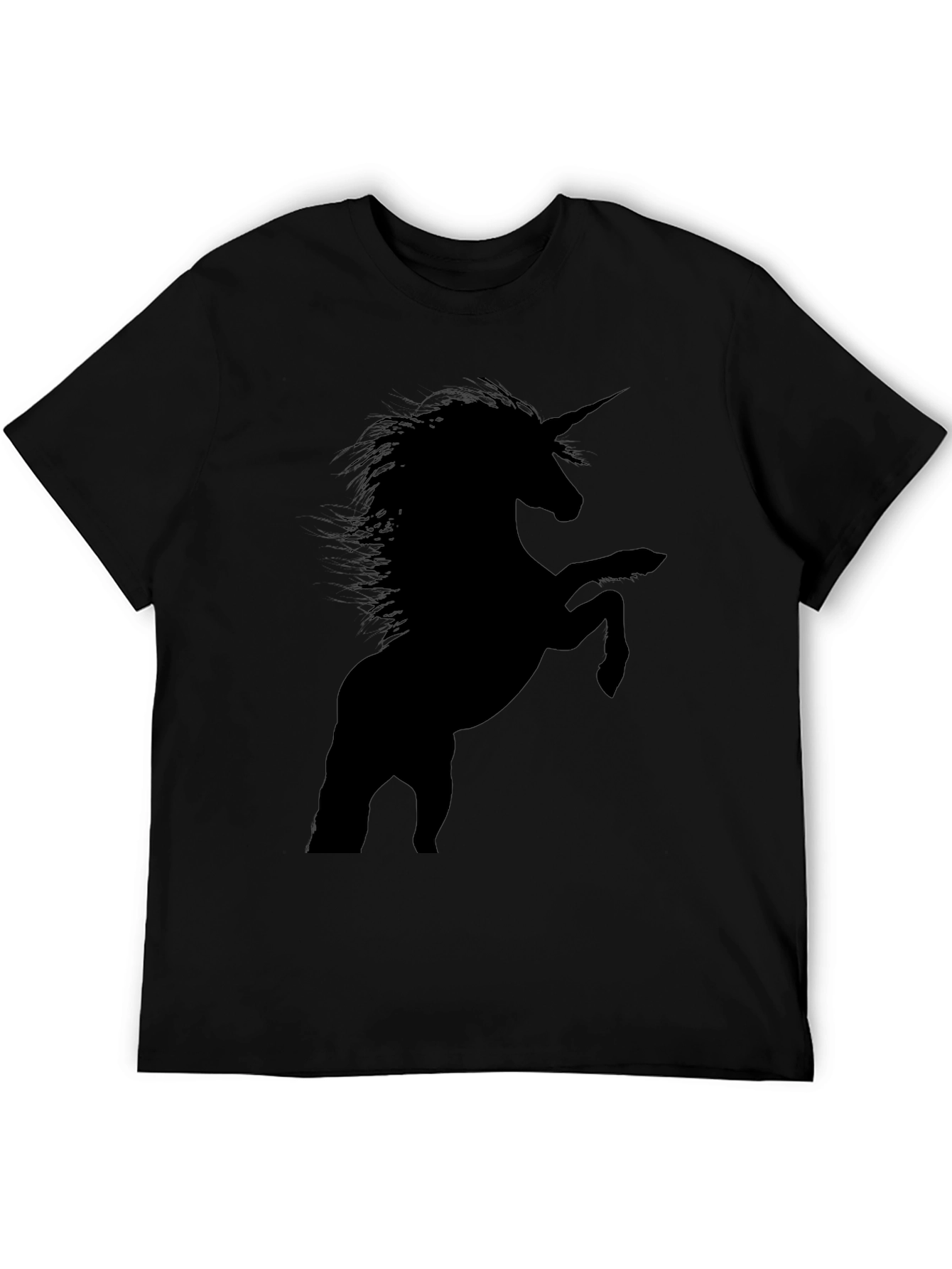 Unicorn Silhouette Graphic Tee - Mens Black T-Shirt