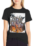 Fiery Fairy Graphic Tee - Black Cotton T-Shirt