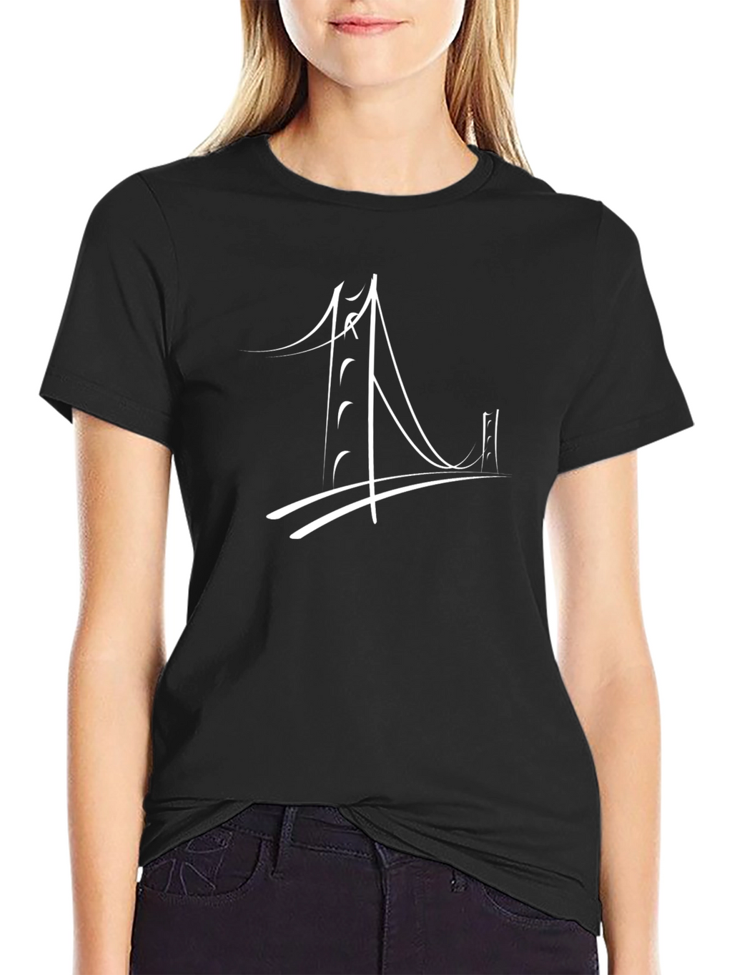 Abstract Bridge Graphic T-Shirt