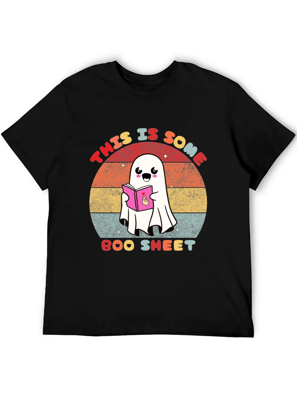 Funny Ghost Reading T-Shirt - Boo Sheet