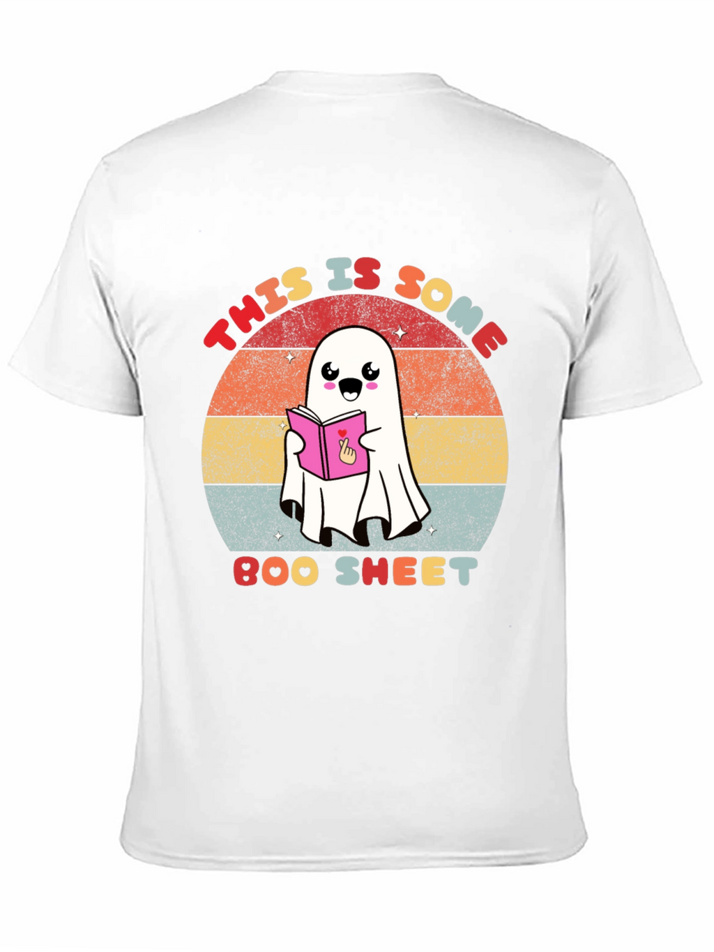 Funny Ghost Reading T-Shirt - Boo Sheet
