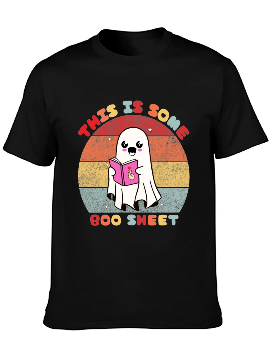 Funny Ghost Reading T-Shirt - Boo Sheet