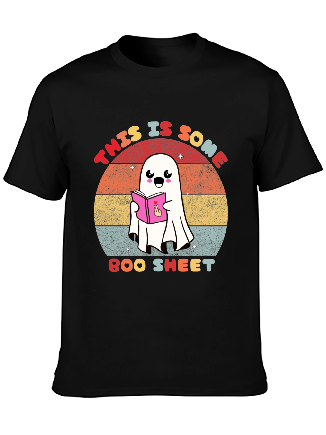 Funny Ghost Reading T-Shirt - Boo Sheet