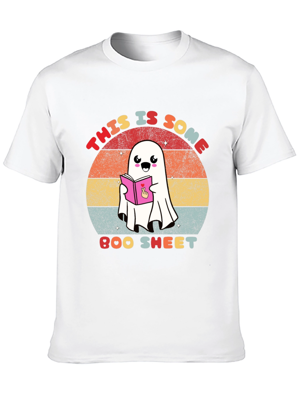 Funny Ghost Reading T-Shirt - Boo Sheet