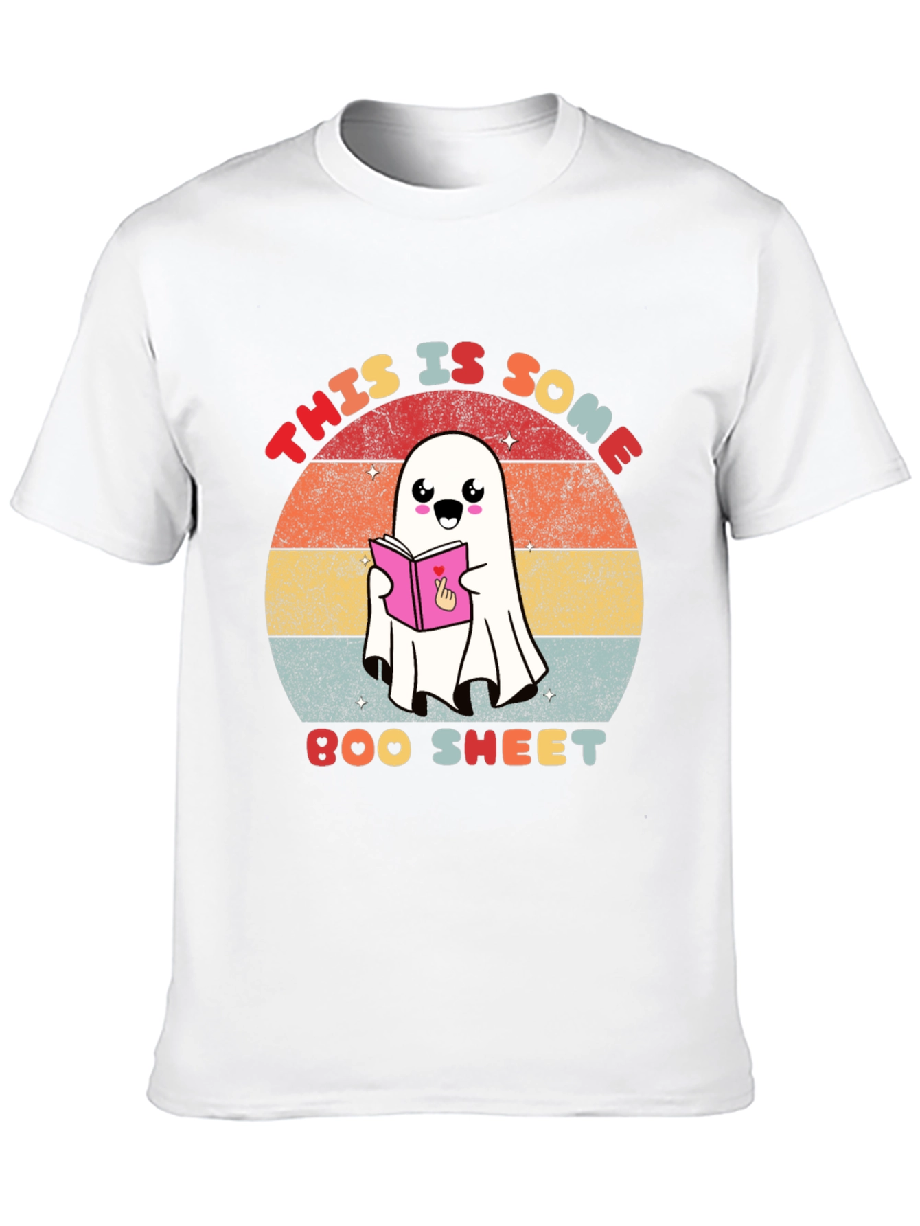 Funny Ghost Reading T-Shirt - Boo Sheet