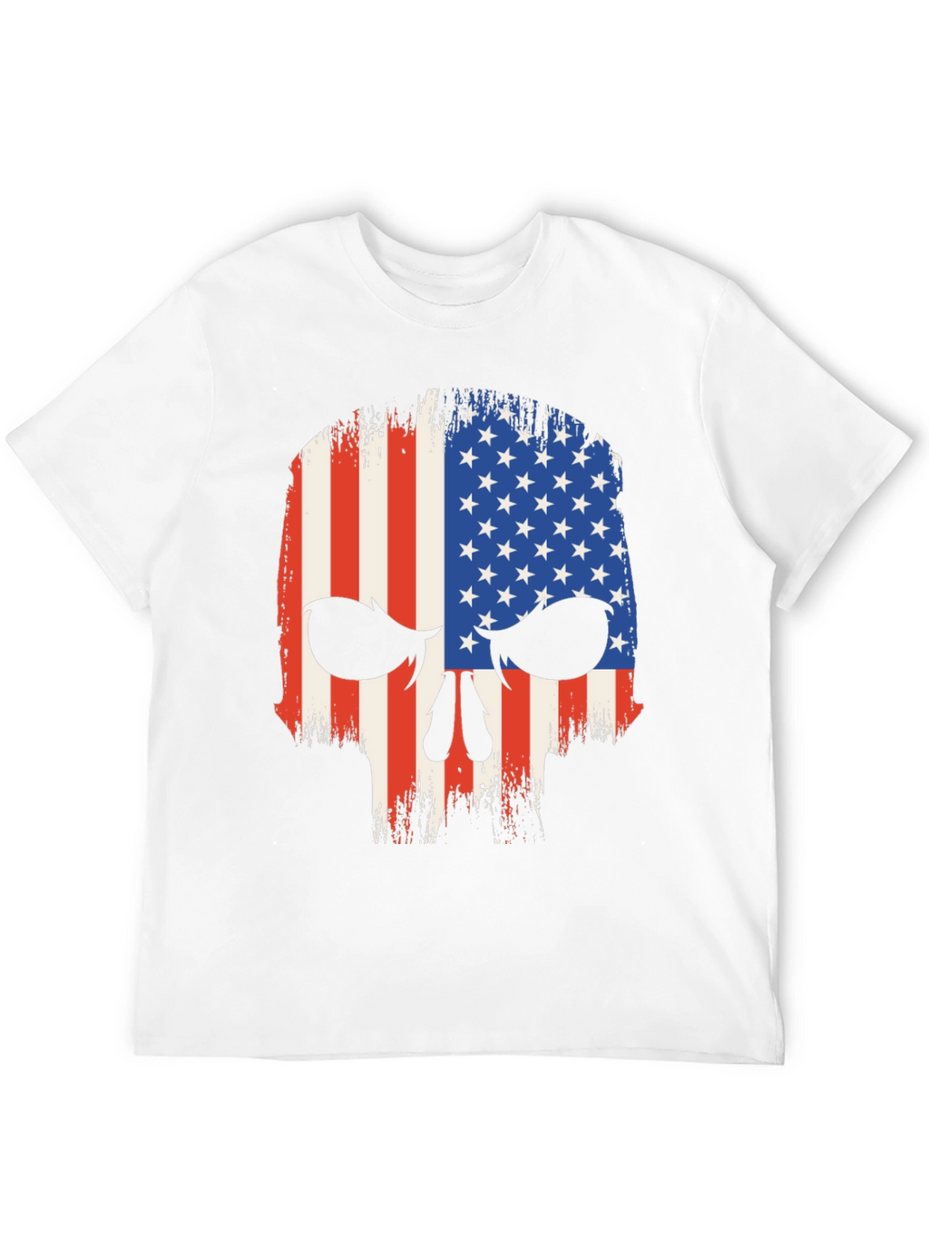 American Flag Skull Graphic T-Shirt