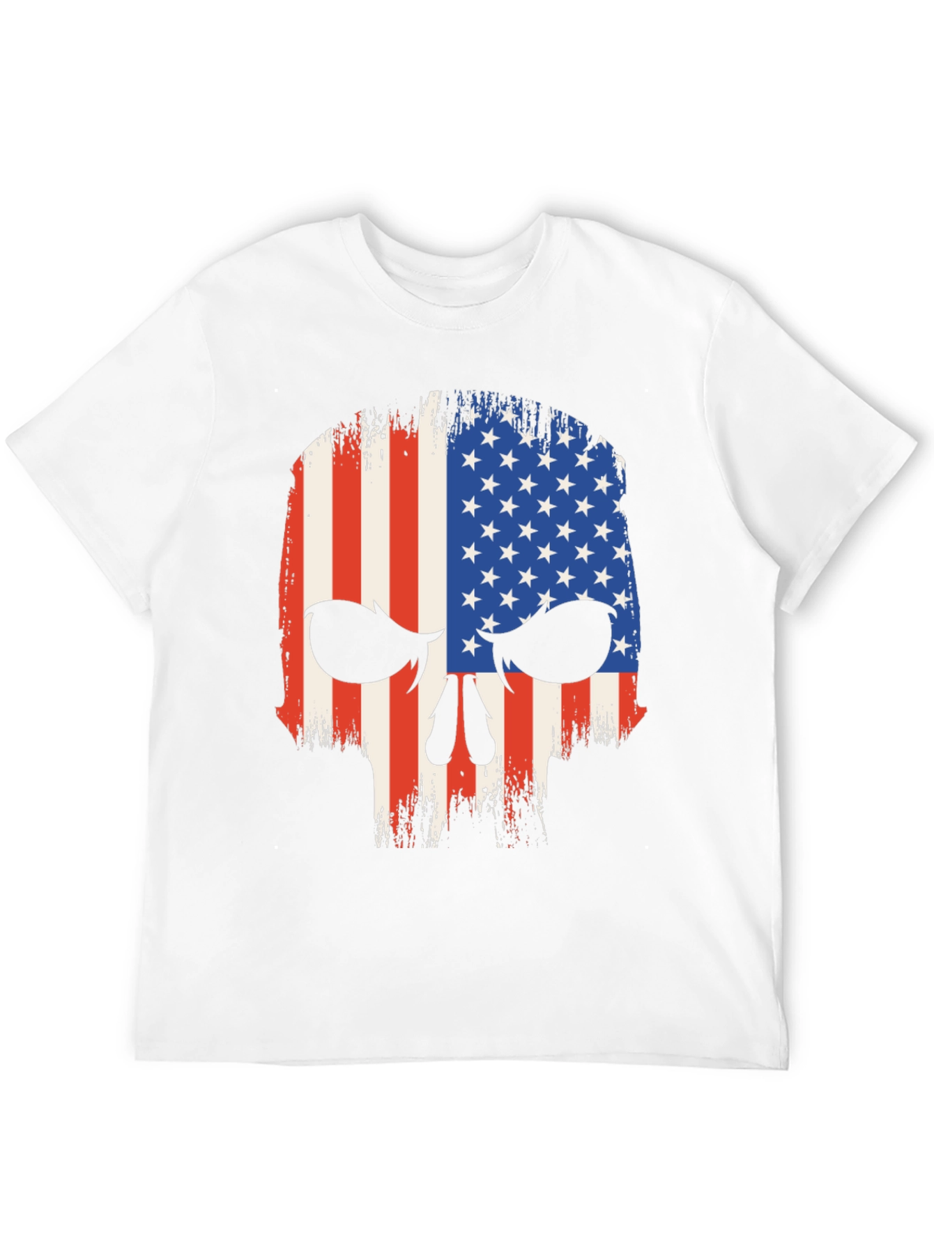 American Flag Skull Graphic T-Shirt