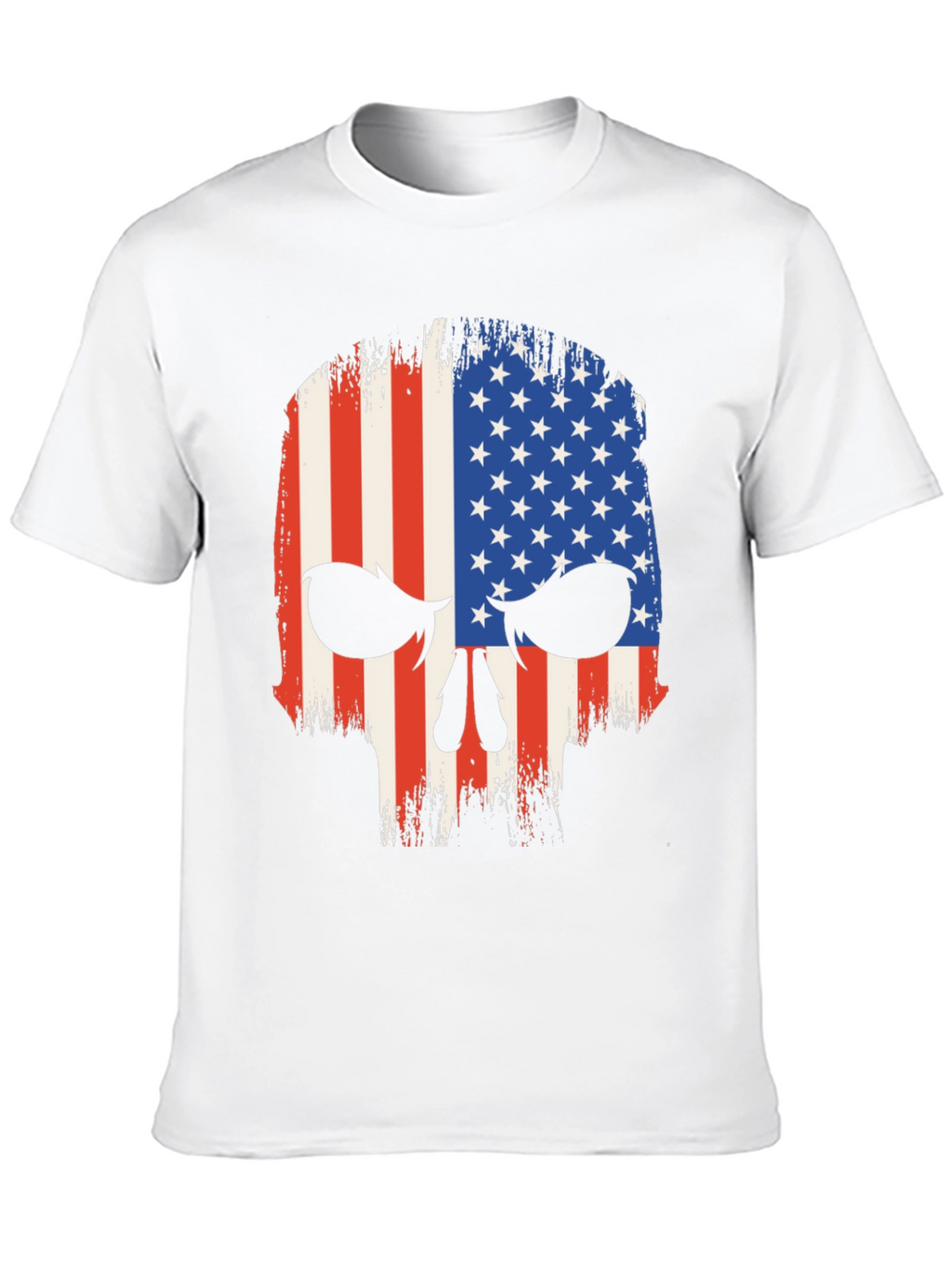 American Flag Skull Graphic T-Shirt