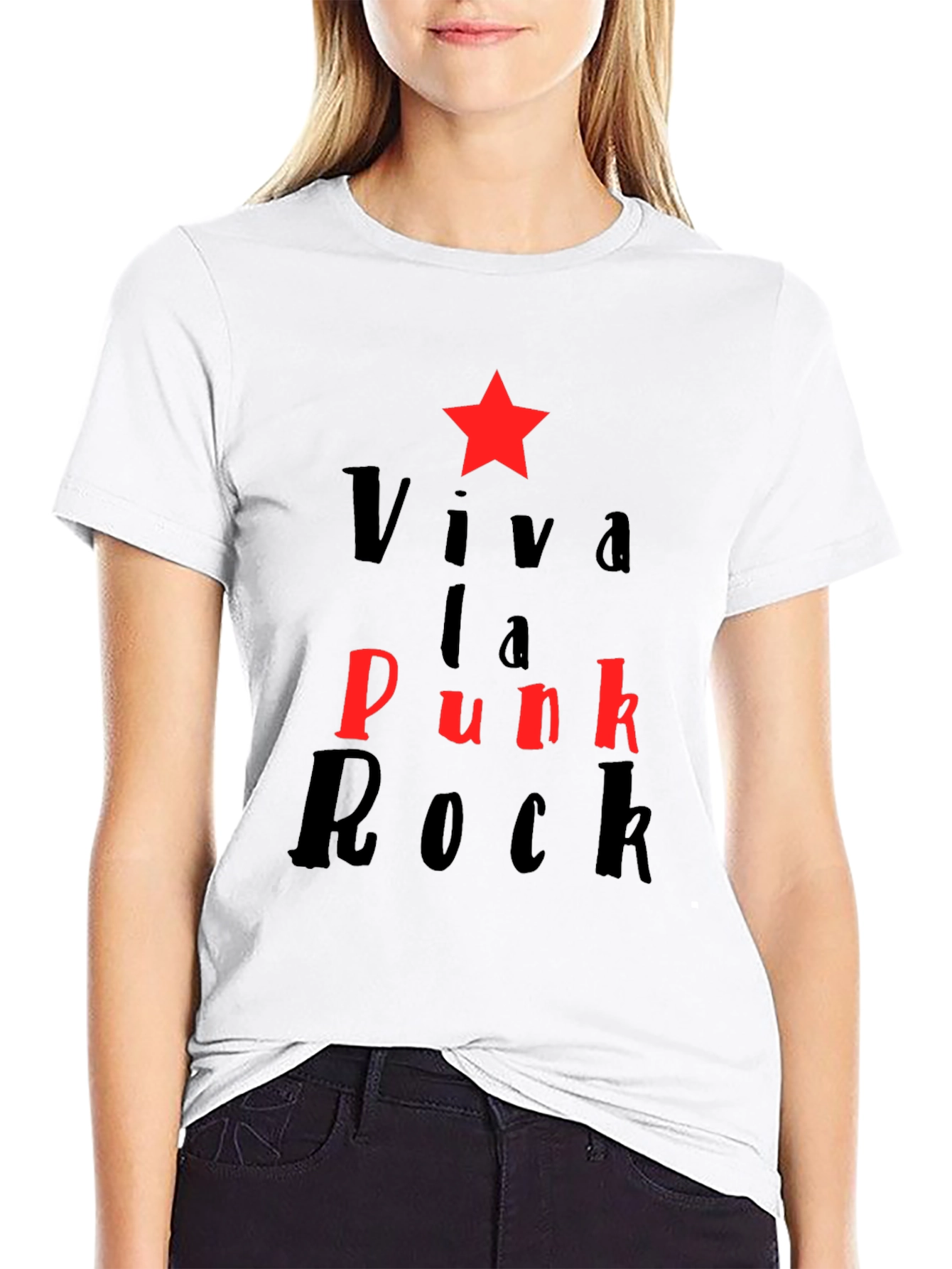 Viva La Punk Rock Graphic Tee - Stylish Black T-Shirt