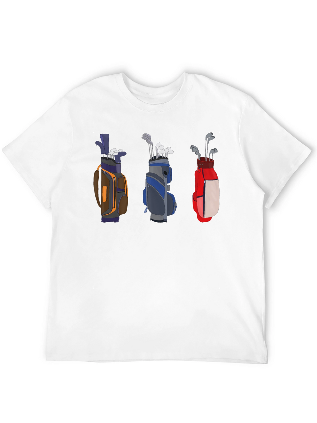 Golf Bag Graphic Tee - Stylish Golfer T-Shirt