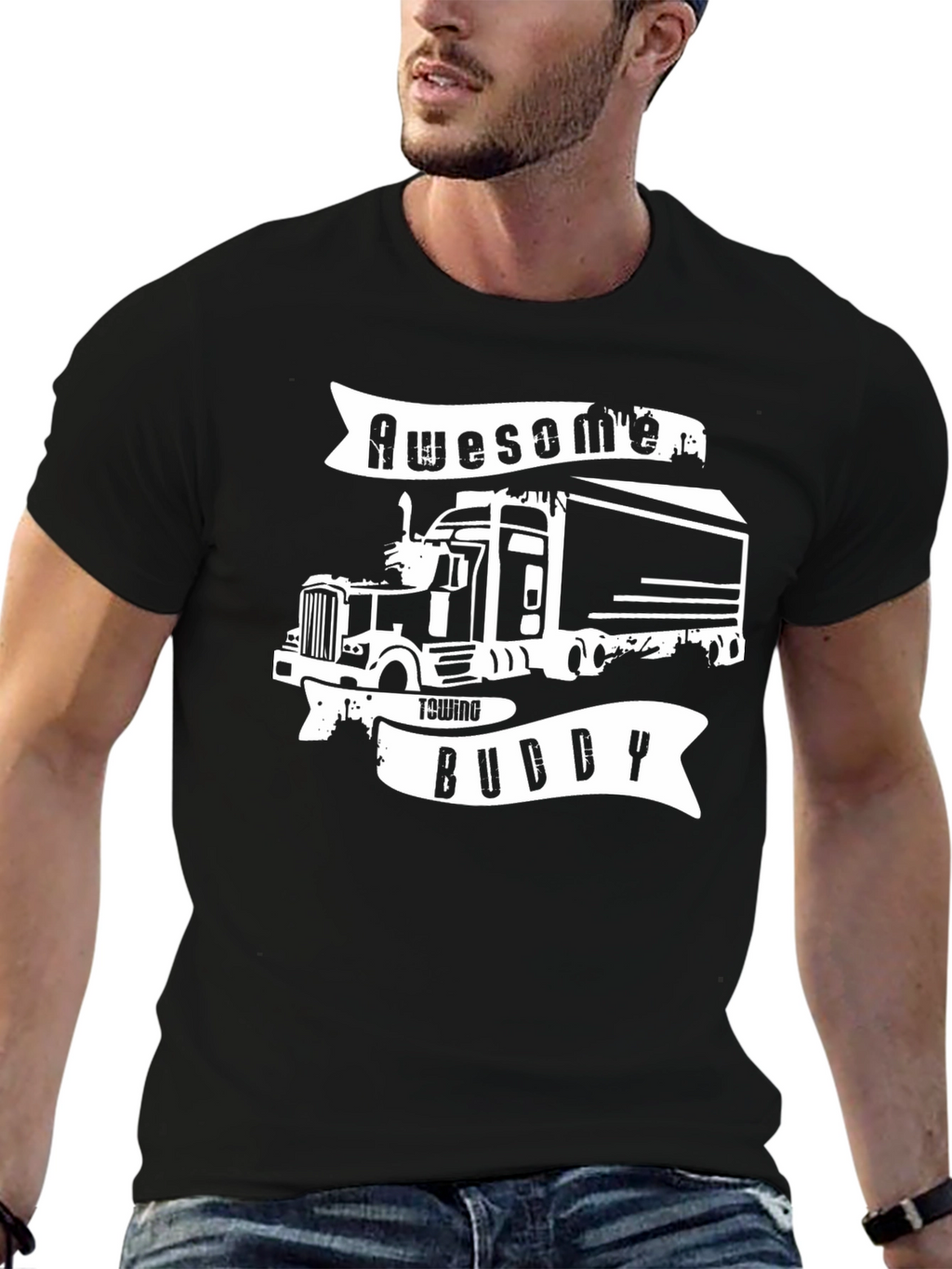 Awesome Towing Buddy T-Shirt - Black