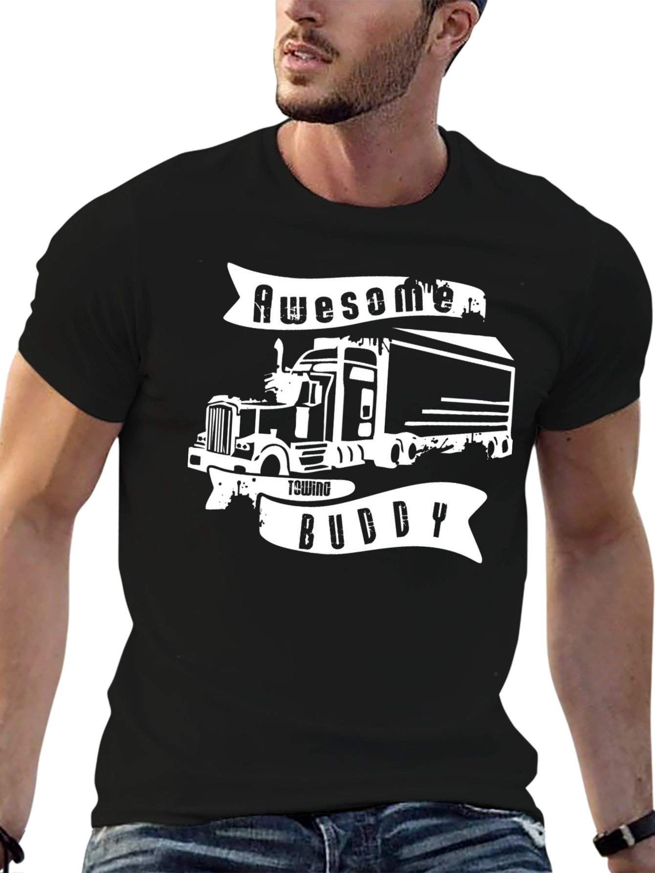 Awesome Towing Buddy T-Shirt - Black