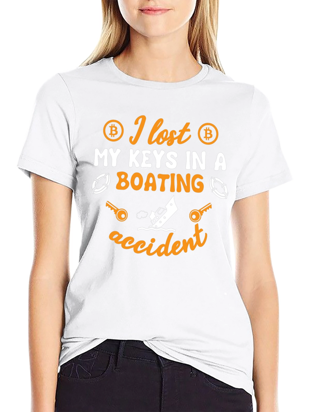 Bitcoin Keys Lost Boating Accident T-Shirt