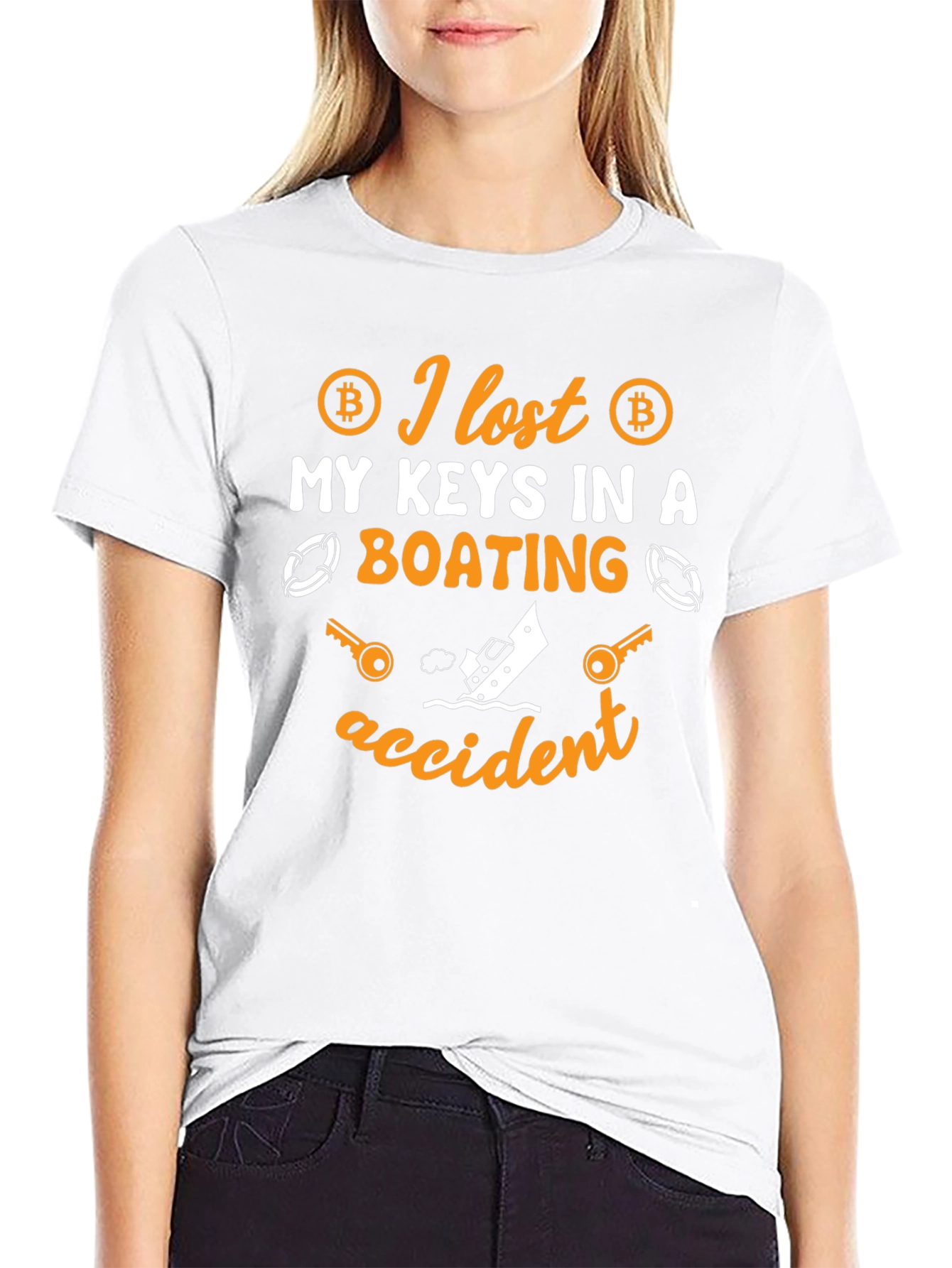 Bitcoin Keys Lost Boating Accident T-Shirt