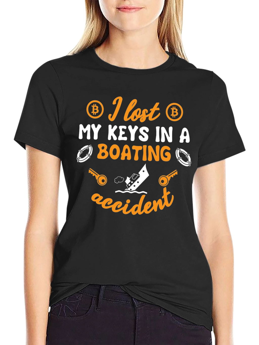 Bitcoin Keys Lost Boating Accident T-Shirt