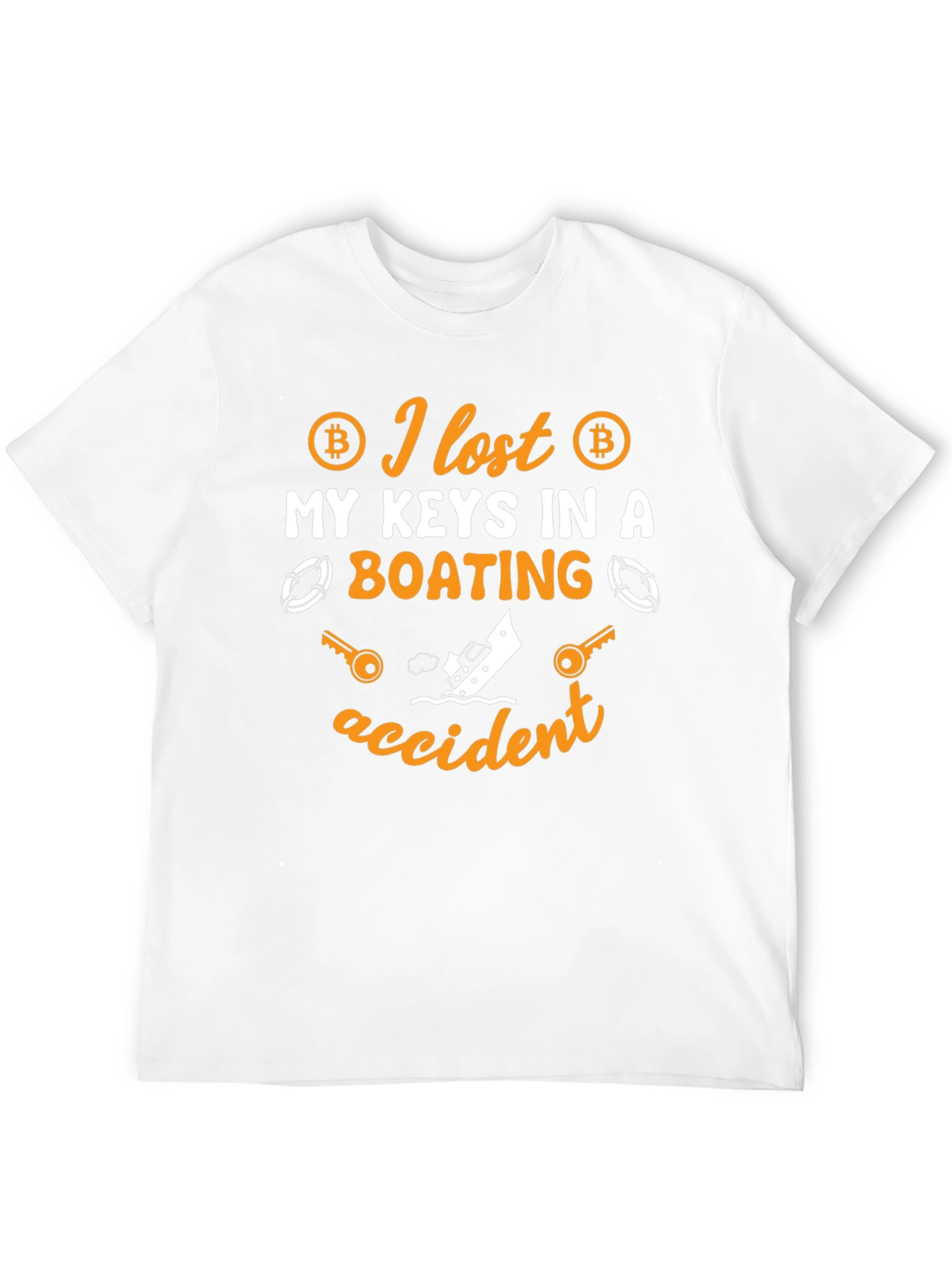 Bitcoin Keys Lost Boating Accident T-Shirt