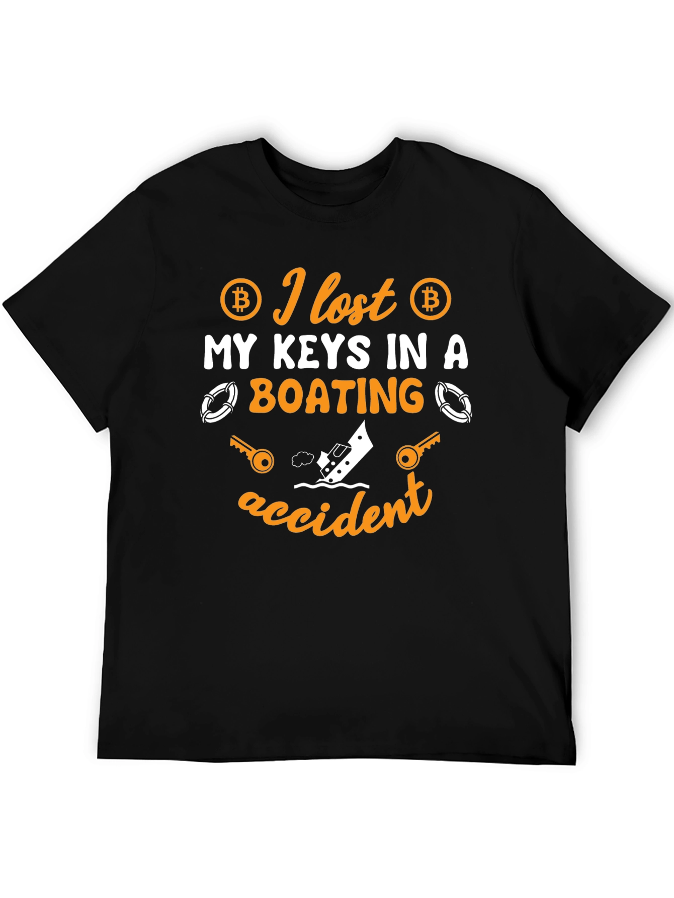 Bitcoin Keys Lost Boating Accident T-Shirt