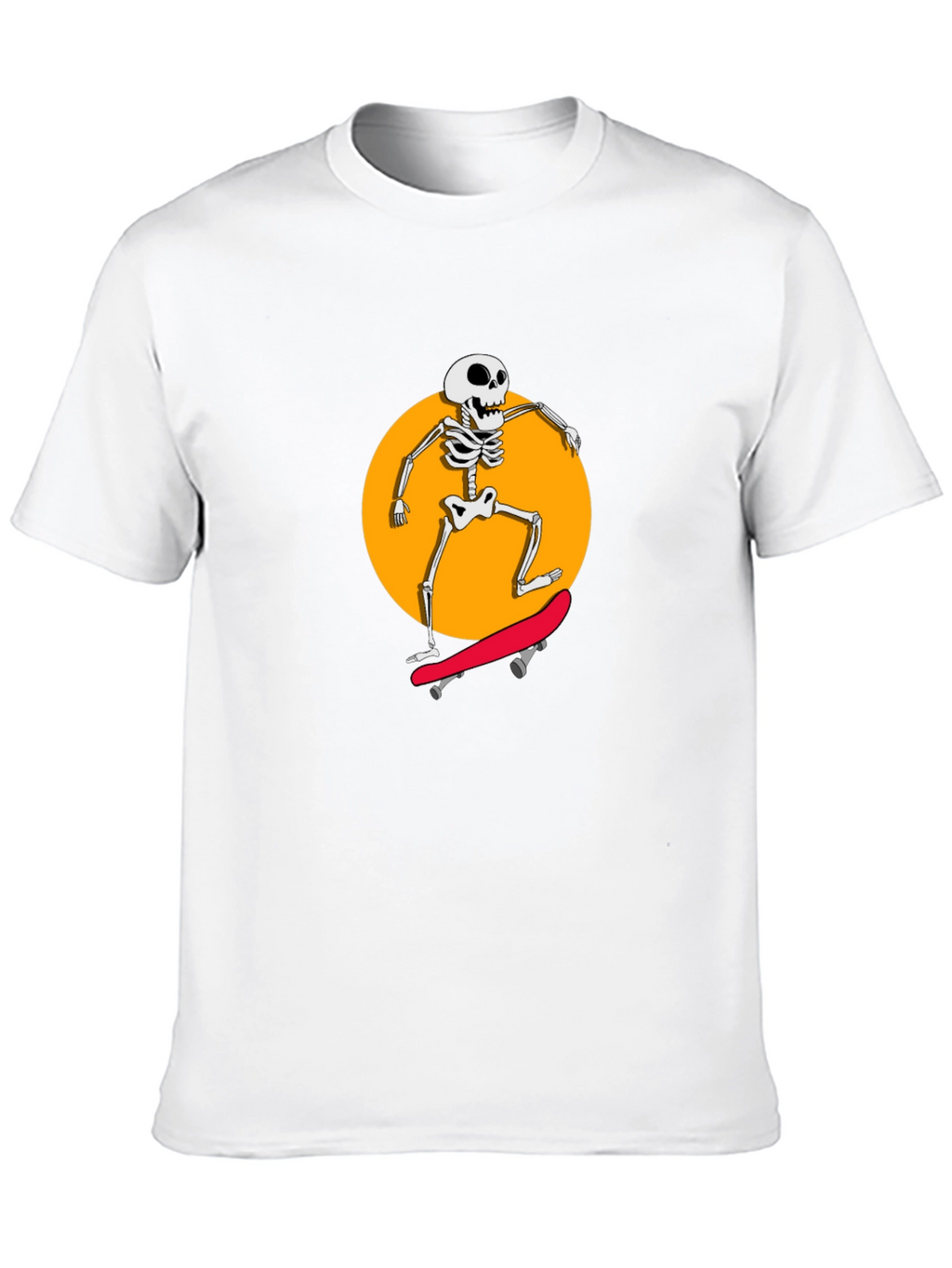 Skeleton Skateboarder Black Graphic Tee