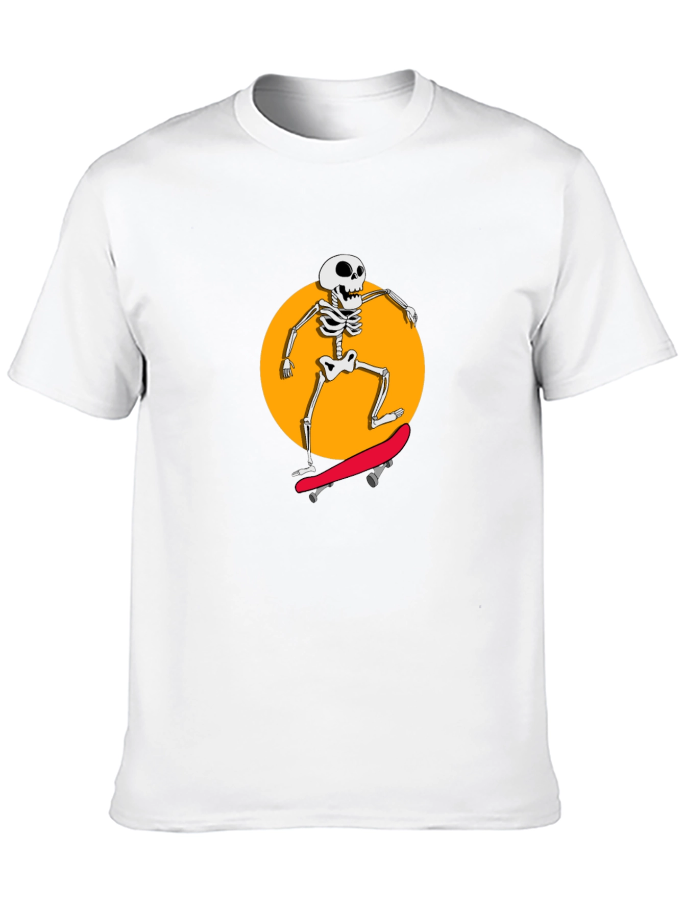 Skeleton Skateboarder Black Graphic Tee