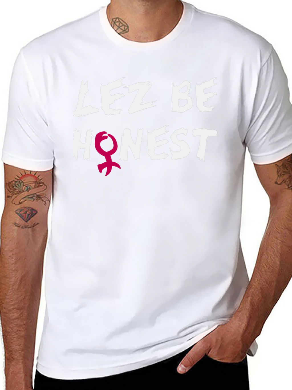 Lez Be Honest Graphic Tee - Black