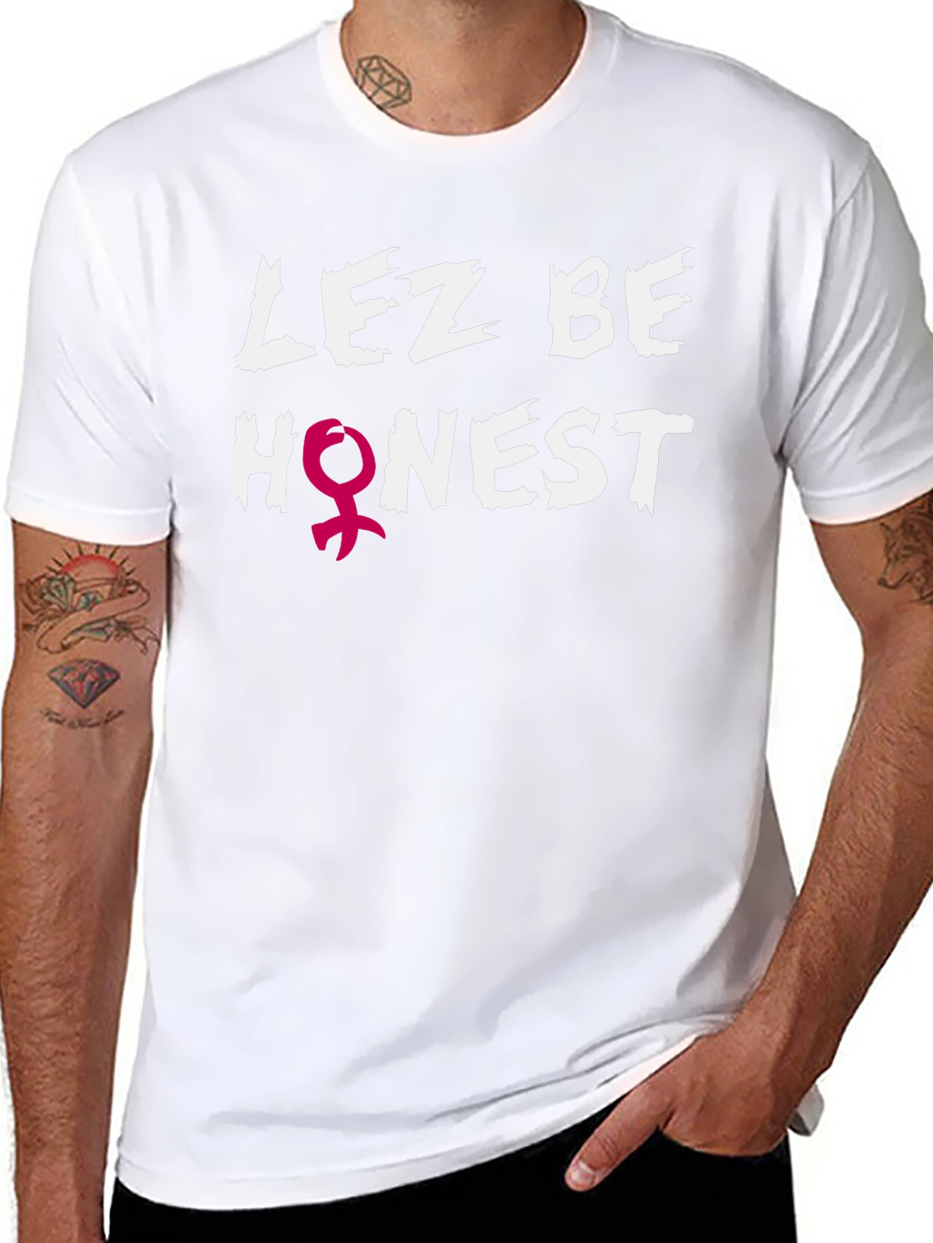 Lez Be Honest Graphic Tee - Black