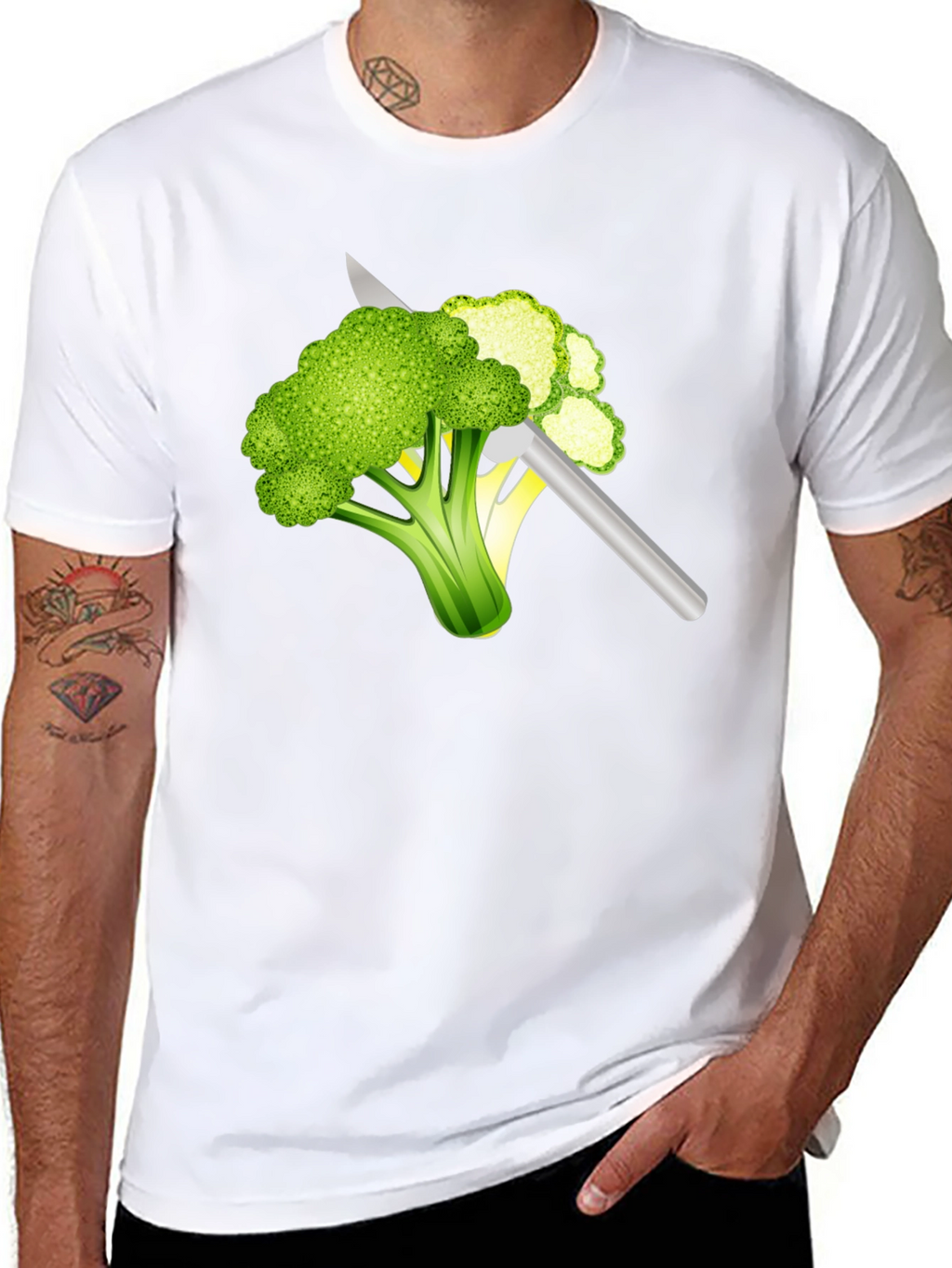 Broccoli Slice T-Shirt: Funny Vegan Tee
