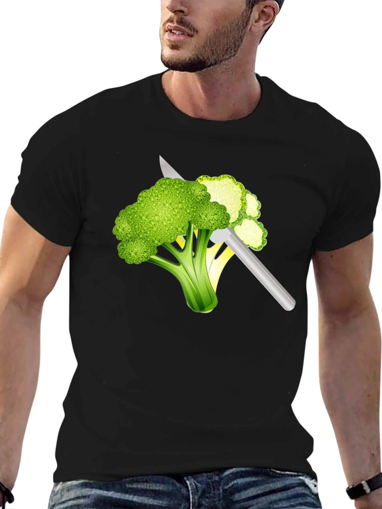 Broccoli Slice T-Shirt: Funny Vegan Tee