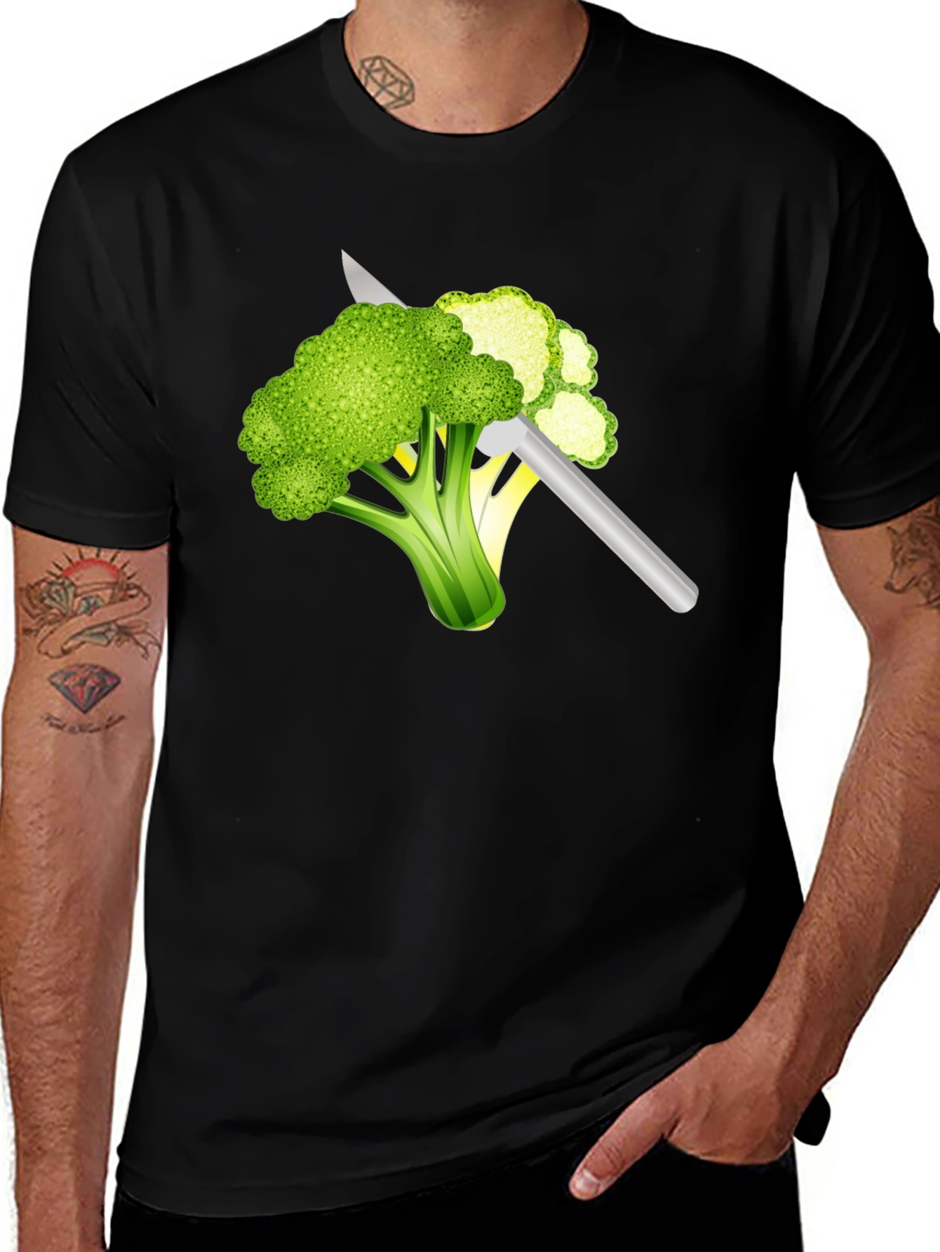 Broccoli Slice T-Shirt: Funny Vegan Tee