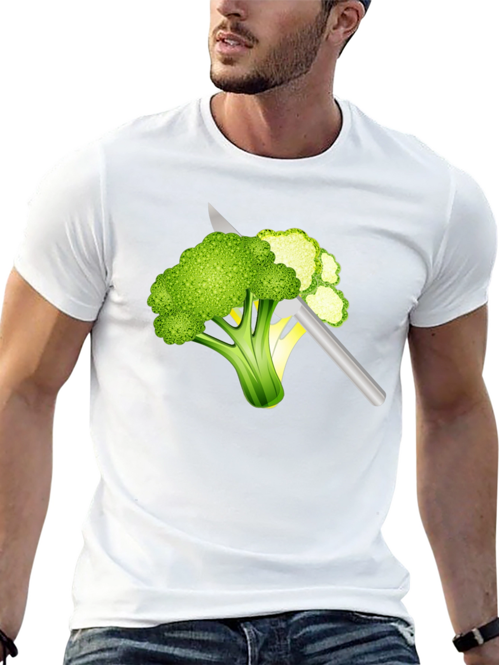 Broccoli Slice T-Shirt: Funny Vegan Tee