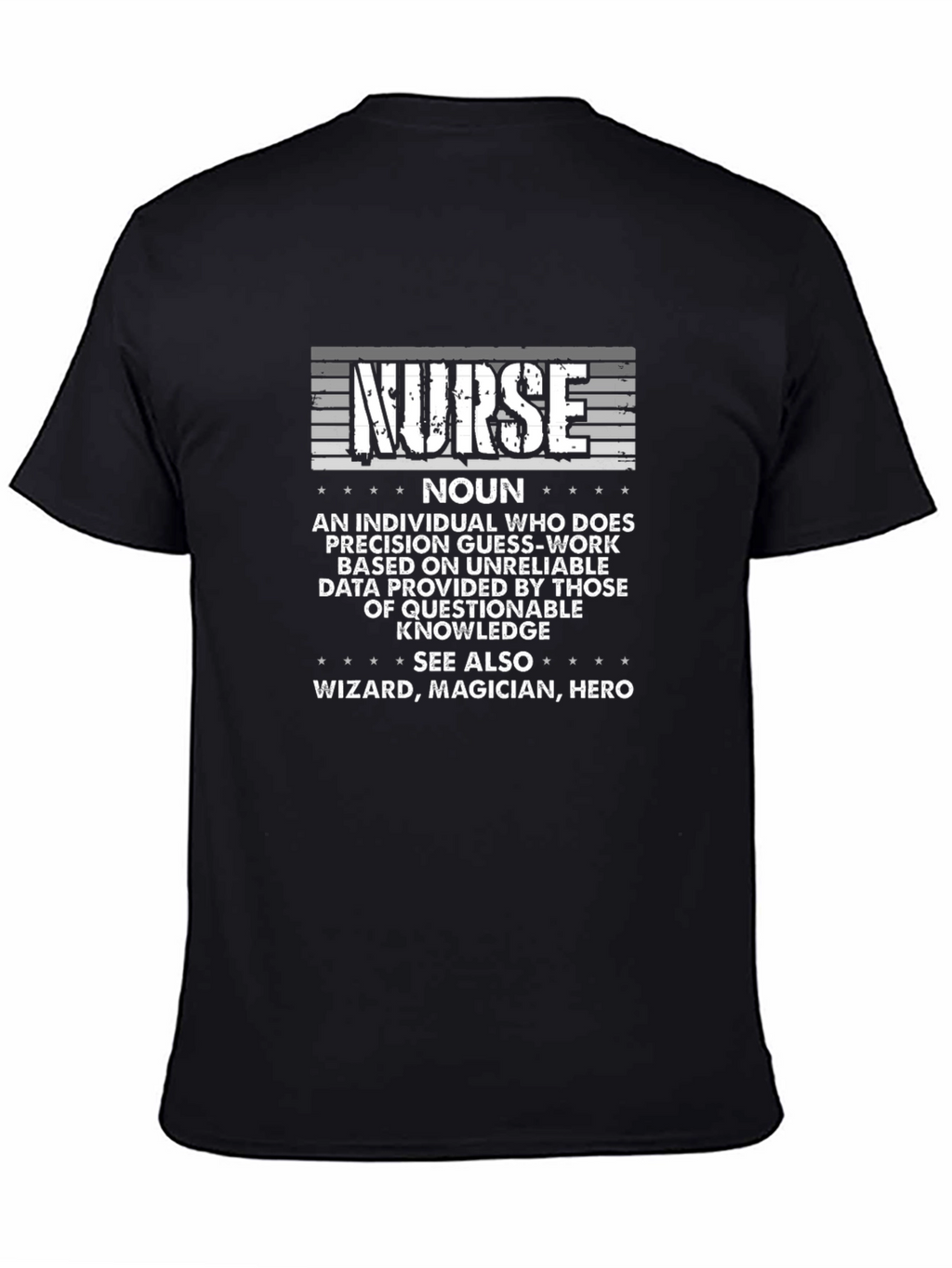Nurse Definition Black Graphic T-Shirt
